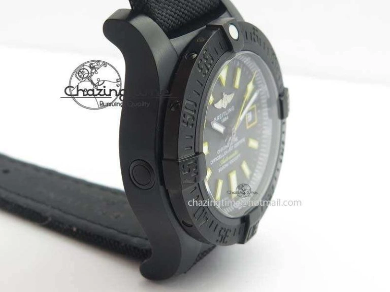 Seawolf DLC Best Edition Superlumed Black Dial On Nylon Strap A2836 (Super Thick Crystal)