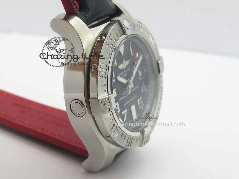 Seawolf SS 1:1 Best Edition Superlumed Black Numeral Dial On Leather Strap A2824