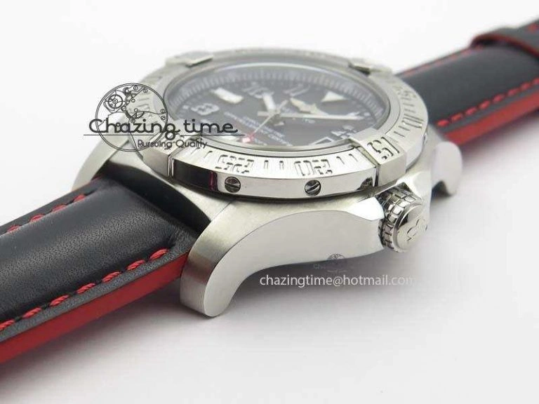 Seawolf SS 1:1 Best Edition Superlumed Black Numeral Dial On Leather Strap A2824