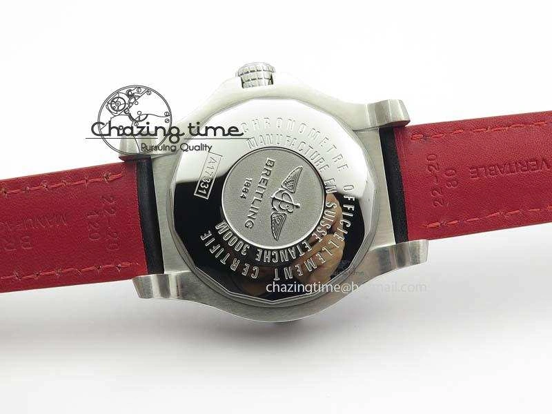 Seawolf SS 1:1 Best Edition Superlumed Black Numeral Dial On Leather Strap A2824