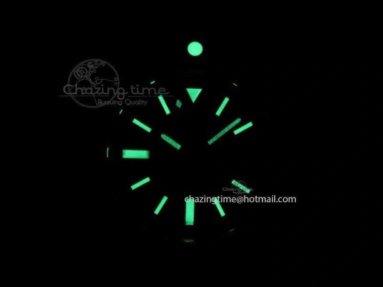 Seawolf SS 1:1 Best Edition Superlumed Black Sticks Dial On Leather Strap A2824