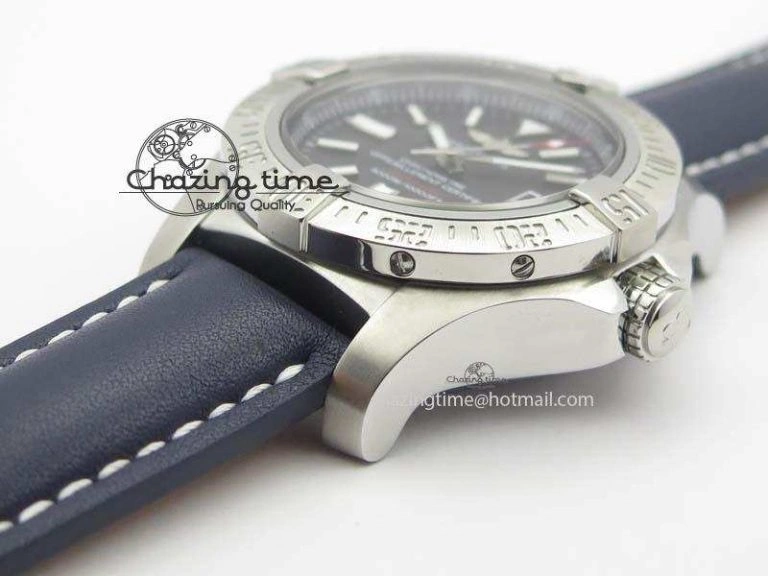 Seawolf SS 1:1 Best Edition Superlumed Black Sticks Dial On Leather Strap A2824