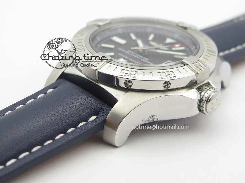 Seawolf SS 1:1 Best Edition Superlumed Black Sticks Dial On Leather Strap A2824