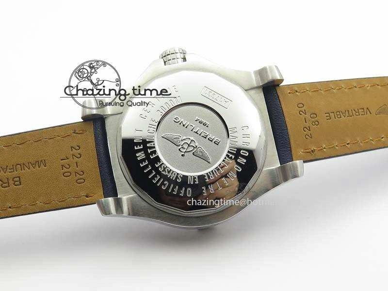 Seawolf SS 1:1 Best Edition Superlumed Black Sticks Dial On Leather Strap A2824