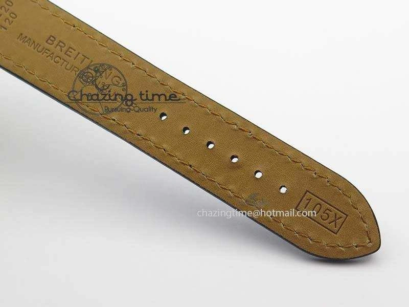 Seawolf SS 1:1 Best Edition Superlumed Black Sticks Dial On Leather Strap A2824