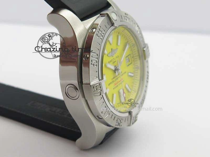 Seawolf SS 1:1 Best Edition Superlumed Yellow Sticks Dial On Rubber Strap A2824
