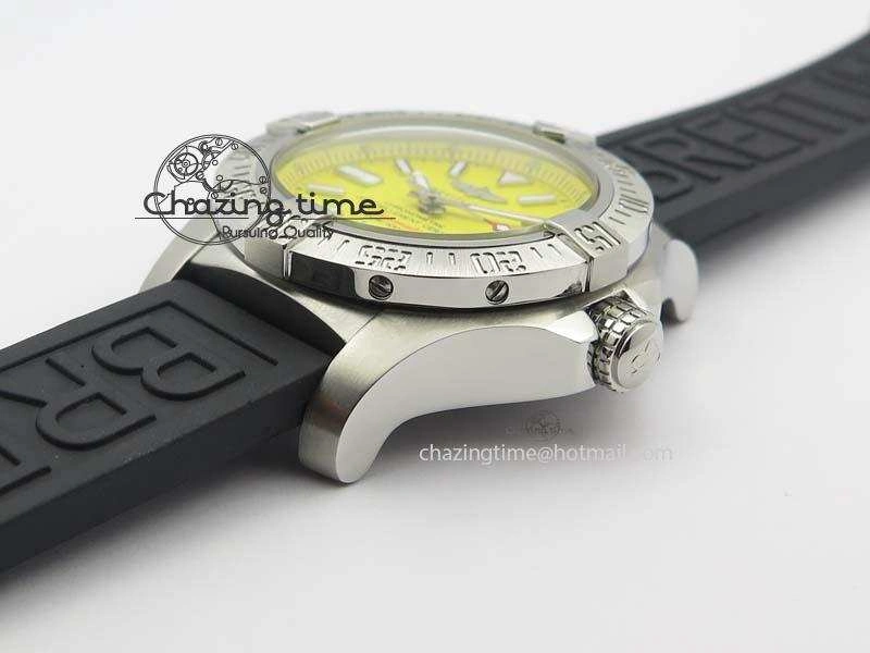 Seawolf SS 1:1 Best Edition Superlumed Yellow Sticks Dial On Rubber Strap A2824