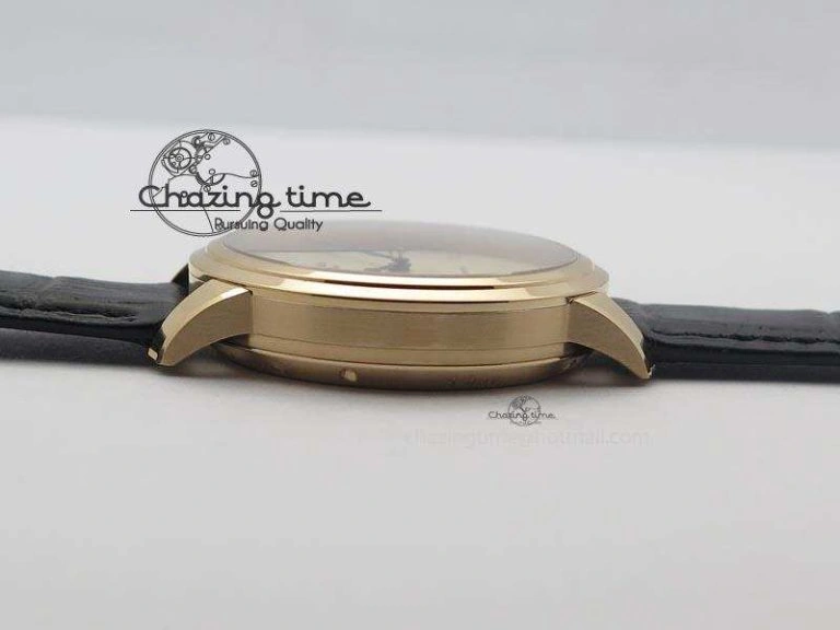 Senator Excellence RG Cream Dial On Black Leather Strap A2824