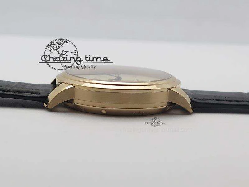 Senator Excellence RG Cream Dial On Black Leather Strap A2824