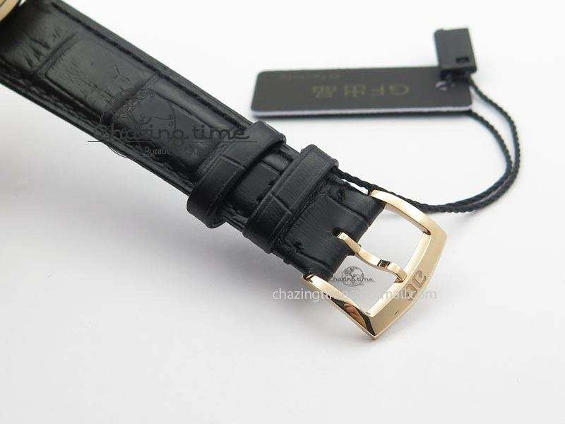Senator Excellence RG Cream Dial On Black Leather Strap A2824
