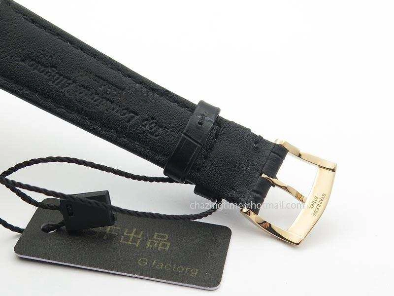 Senator Excellence RG Cream Dial On Black Leather Strap A2824