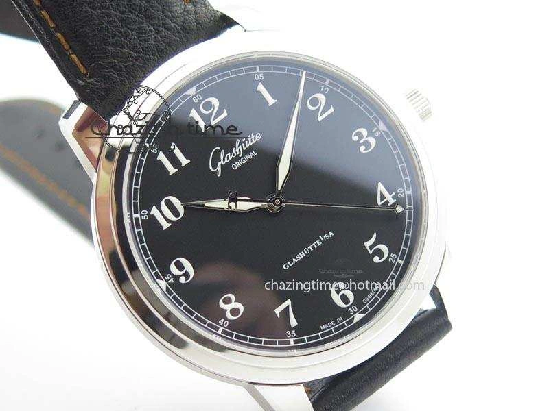Senator Excellence SS Black Numeral Dial On Black Leather Strap A2824