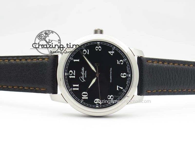 Senator Excellence SS Black Numeral Dial On Black Leather Strap A2824