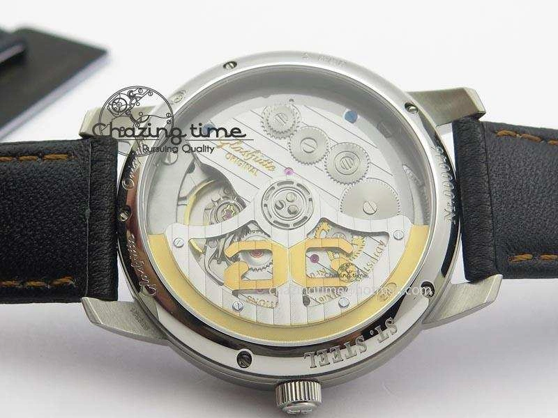 Senator Excellence SS Black Numeral Dial On Black Leather Strap A2824