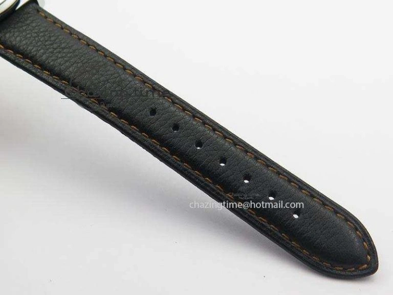 Senator Excellence SS Black Numeral Dial On Black Leather Strap A2824