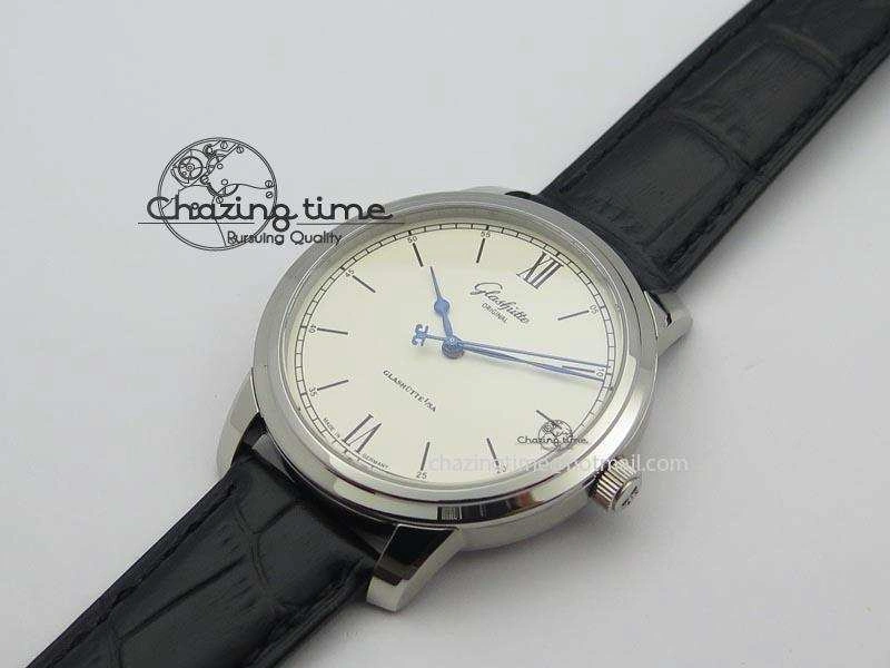 Senator Excellence SS Cream Dial On Black Leather Strap A2824