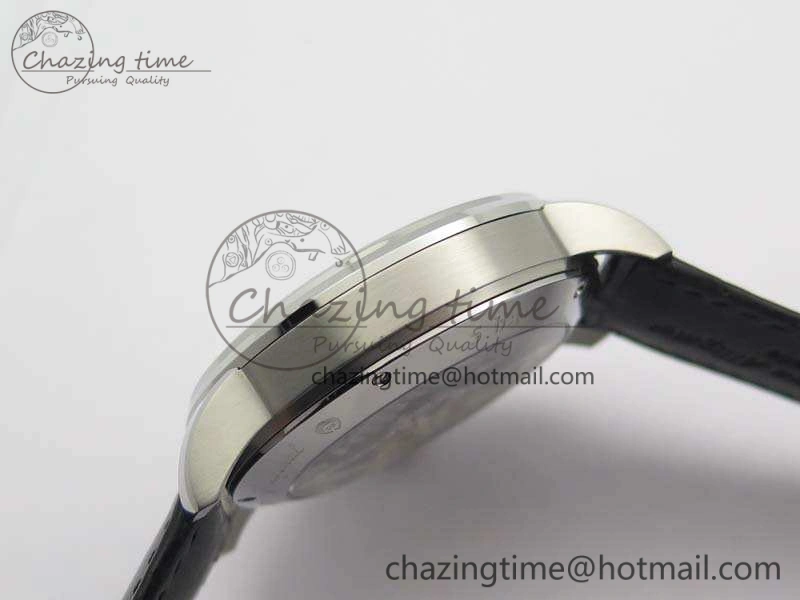Senator Meissen Tourbillon Double Date SS White Dial On Black Leather Strap