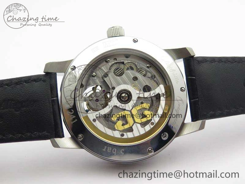 Senator Meissen Tourbillon Double Date SS White Dial On Black Leather Strap