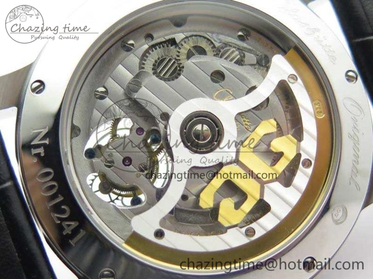 Senator Meissen Tourbillon Double Date SS White Dial On Black Leather Strap