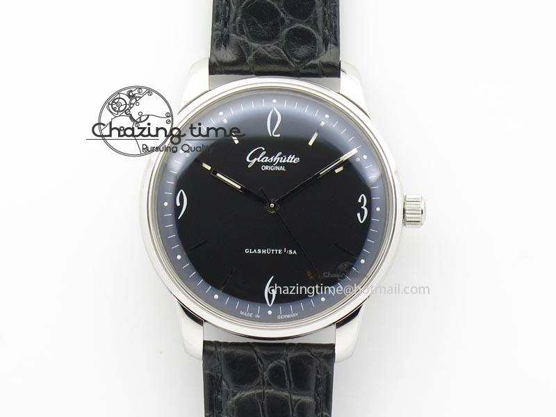 Senator Sixties SS Black Dial On Black Leather Strap A3959