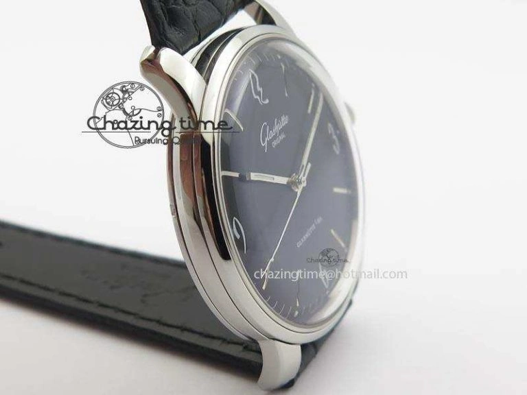 Senator Sixties SS Black Dial On Black Leather Strap A3959