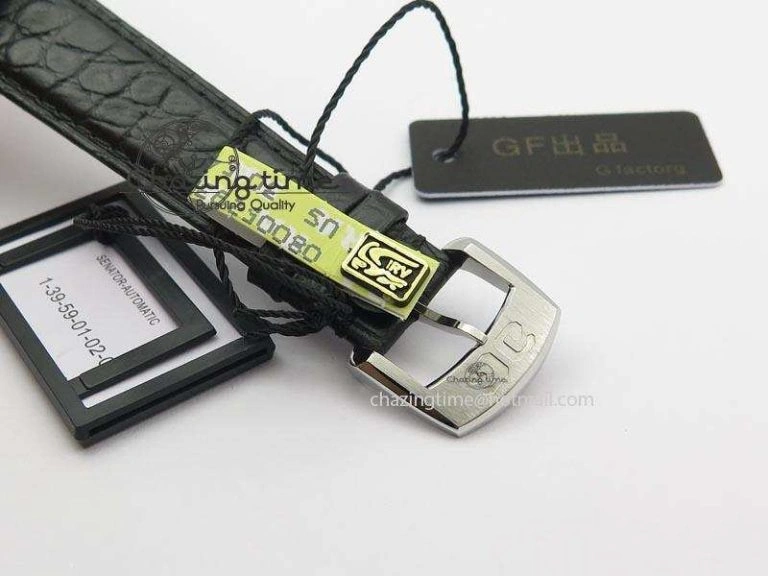 Senator Sixties SS Black Dial On Black Leather Strap A3959