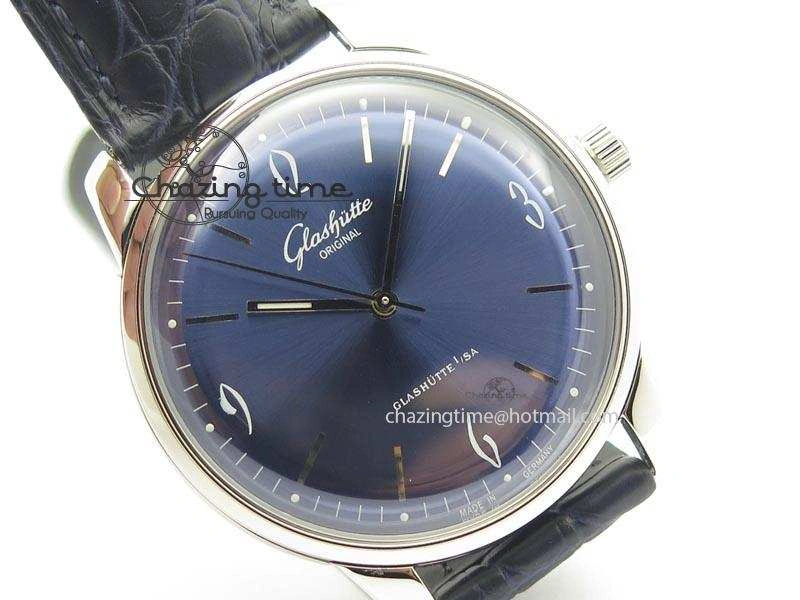 Senator Sixties SS Blue Dial On Black Leather Strap A3959