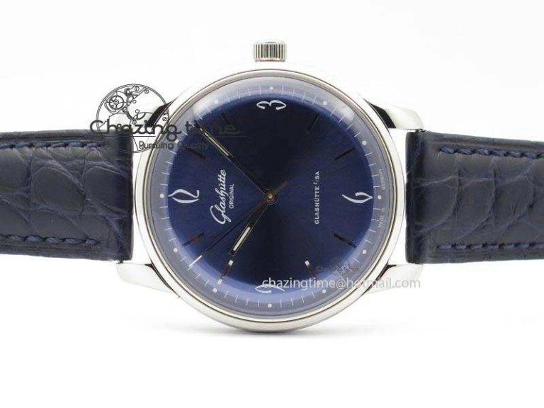 Senator Sixties SS Blue Dial On Black Leather Strap A3959