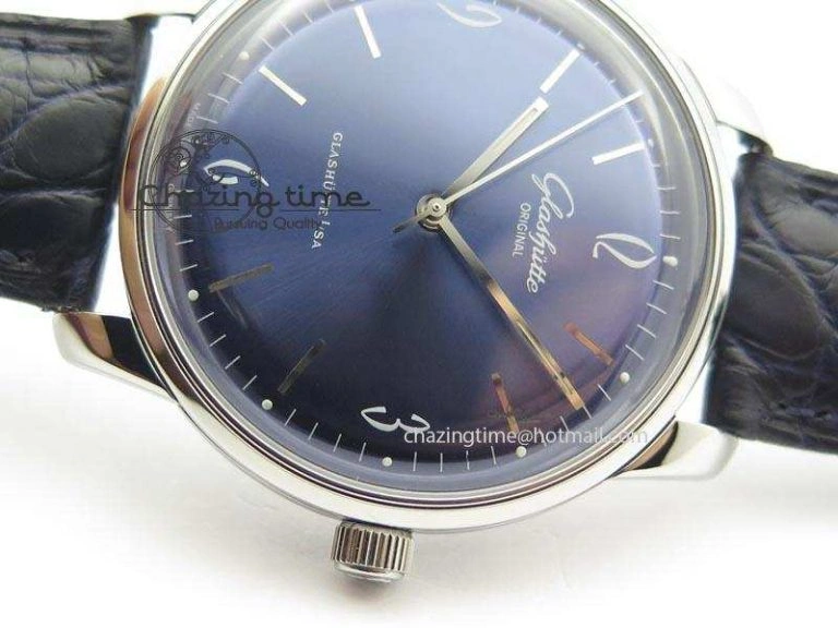 Senator Sixties SS Blue Dial On Black Leather Strap A3959