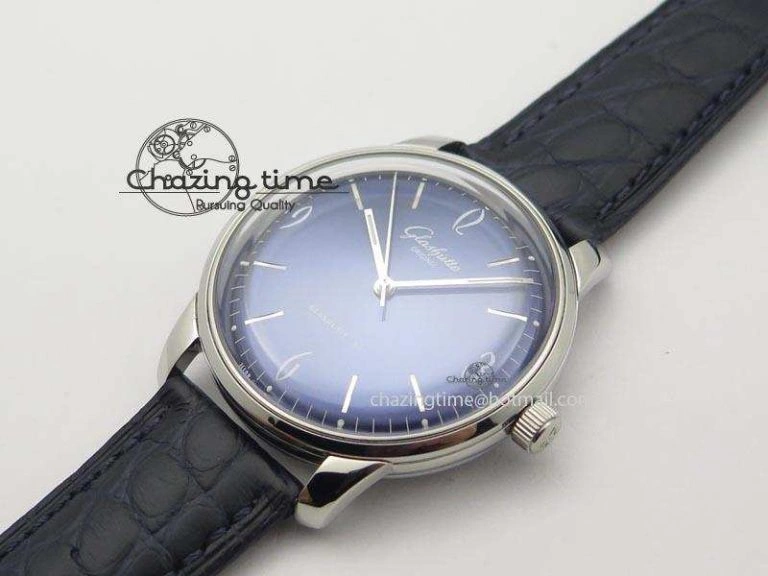 Senator Sixties SS Blue Dial On Black Leather Strap A3959