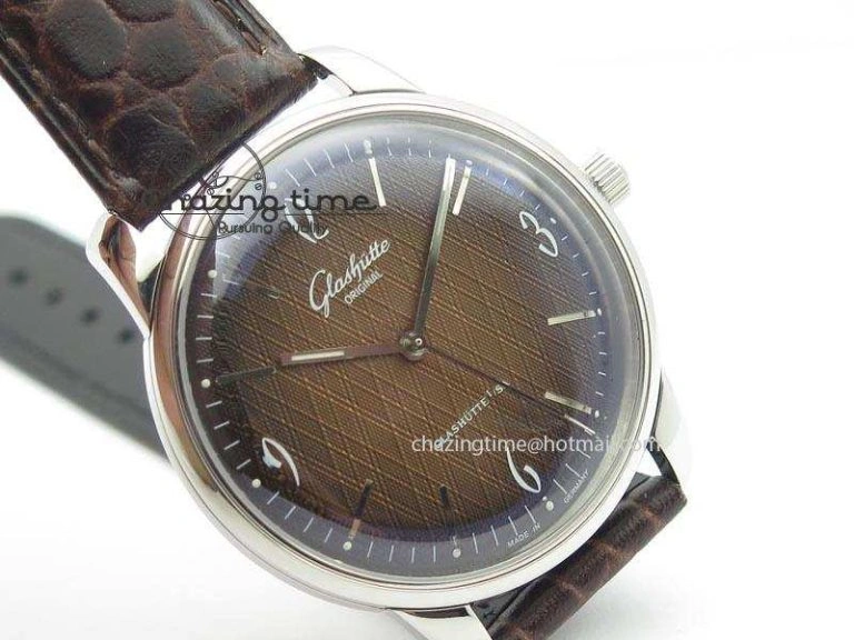 Senator Sixties SS Brown Dial On Brown Leather Strap A3959