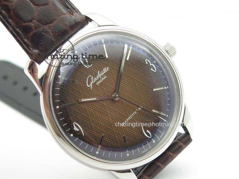 Senator Sixties SS Brown Dial On Brown Leather Strap A3959