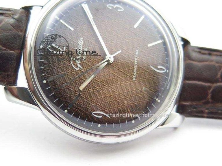 Senator Sixties SS Brown Dial On Brown Leather Strap A3959