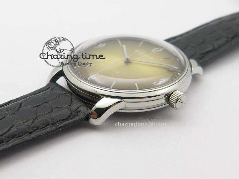 Senator Sixties SS Gold Dial On Black Leather Strap A3959