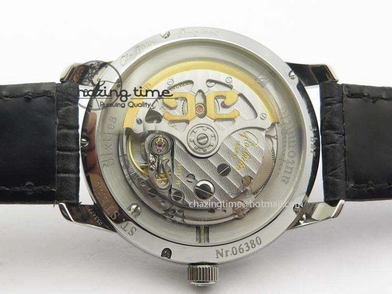 Senator Sixties SS Gold Dial On Black Leather Strap A3959