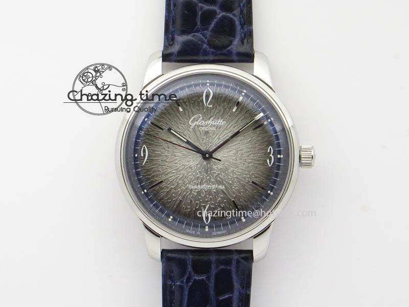Senator Sixties SS Gray Dial On Blue Leather Strap A3959