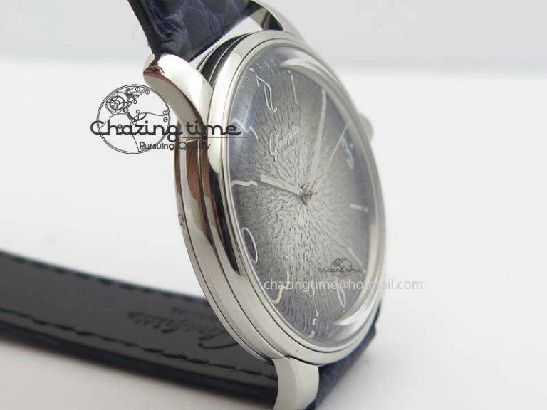 Senator Sixties SS Gray Dial On Blue Leather Strap A3959
