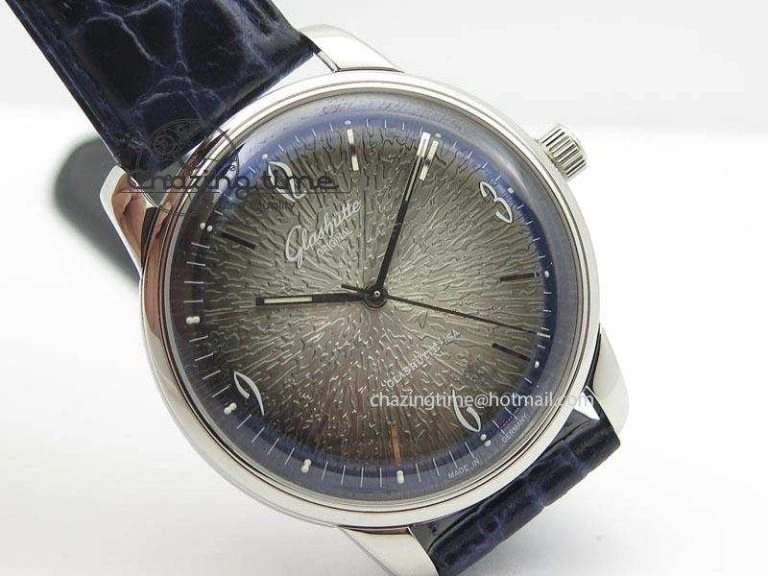 Senator Sixties SS Gray Dial On Blue Leather Strap A3959