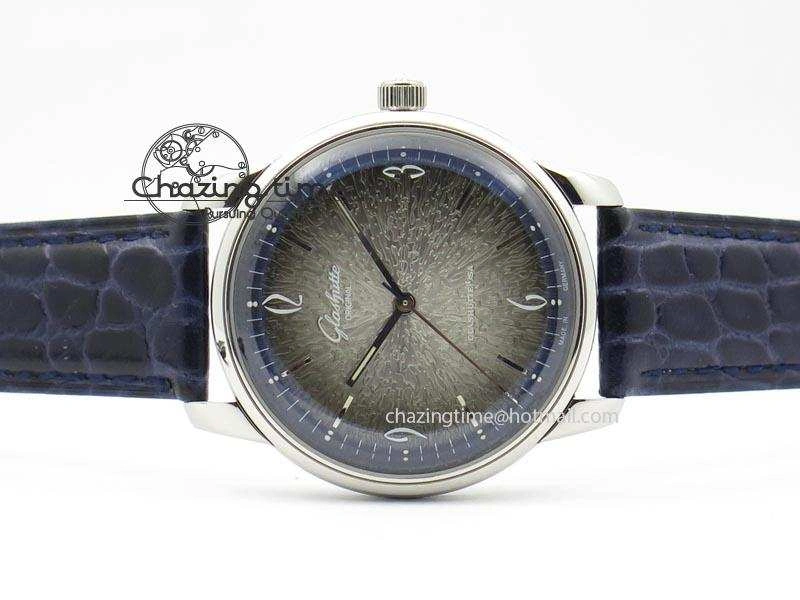 Senator Sixties SS Gray Dial On Blue Leather Strap A3959