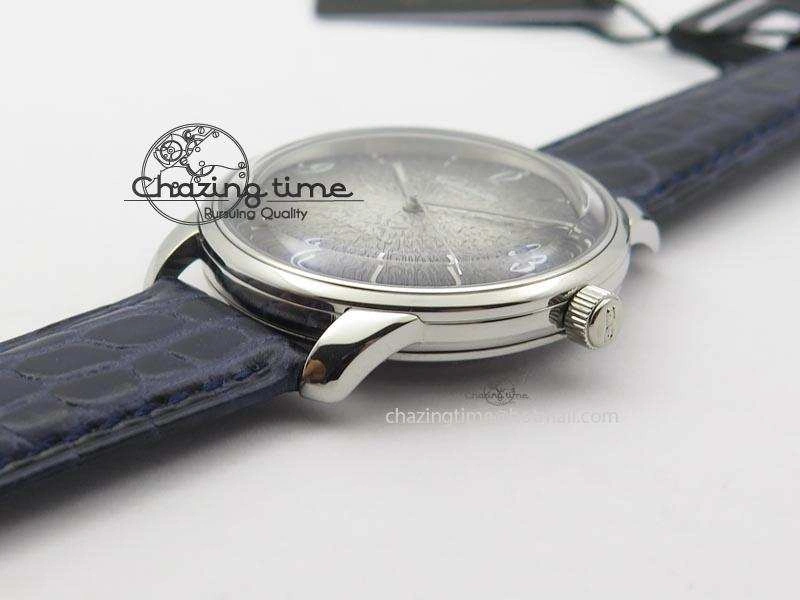 Senator Sixties SS Gray Dial On Blue Leather Strap A3959