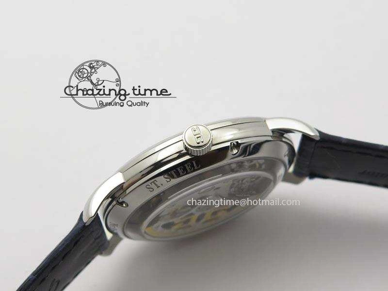 Senator Sixties SS Gray Dial On Blue Leather Strap A3959