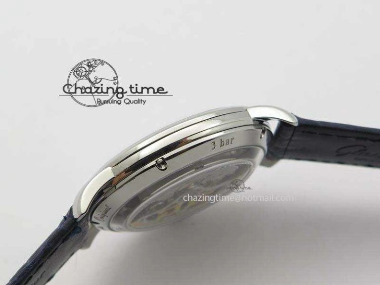 Senator Sixties SS Gray Dial On Blue Leather Strap A3959