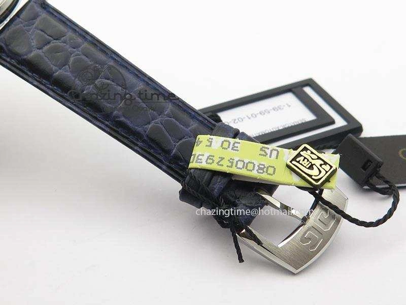 Senator Sixties SS Gray Dial On Blue Leather Strap A3959