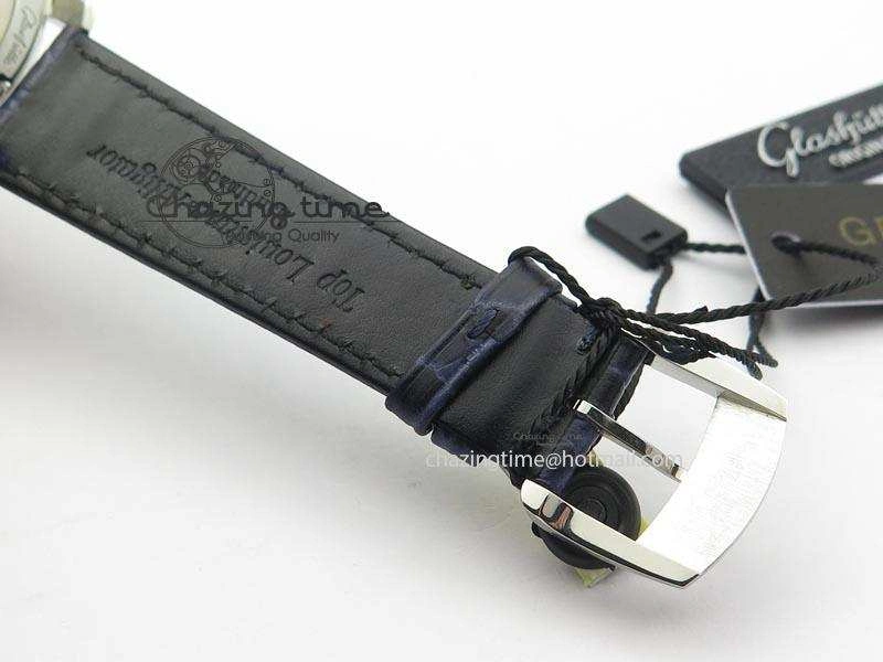Senator Sixties SS Gray Dial On Blue Leather Strap A3959