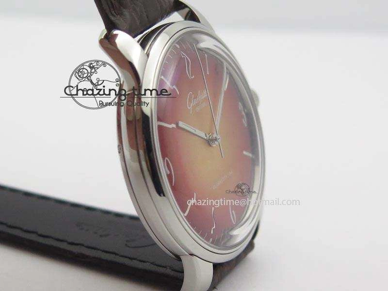 Senator Sixties SS Red Dial On Brown Leather Strap A3959