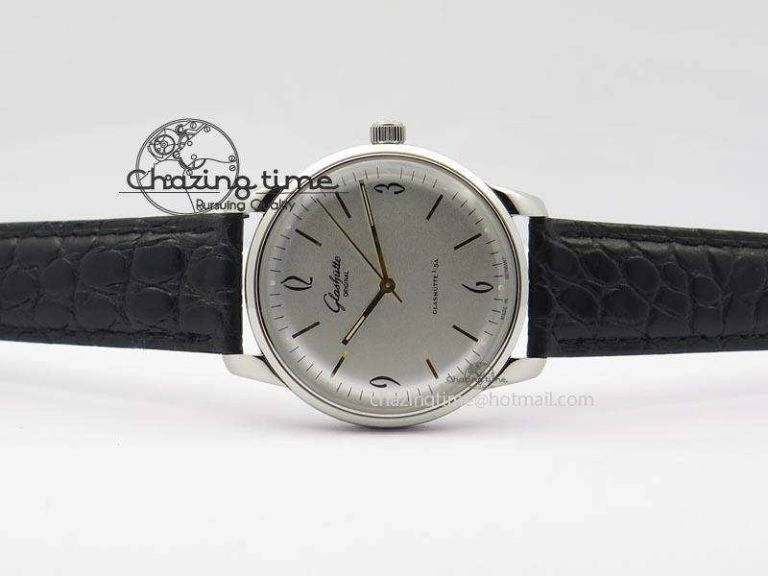Senator Sixties SS White Dial On Black Leather Strap A3959