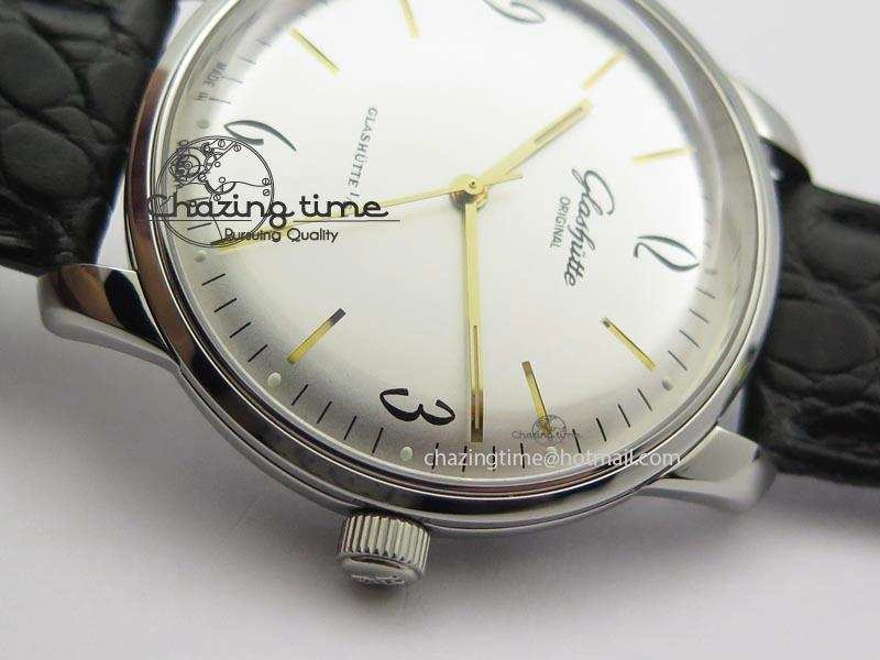 Senator Sixties SS White Dial On Black Leather Strap A3959