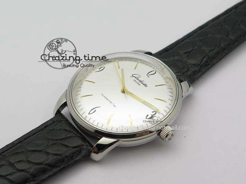 Senator Sixties SS White Dial On Black Leather Strap A3959