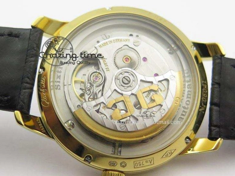 Senator Sixties YG White Dial On Black Leather Strap A3959