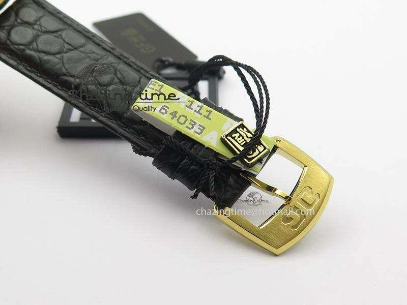 Senator Sixties YG White Dial On Black Leather Strap A3959